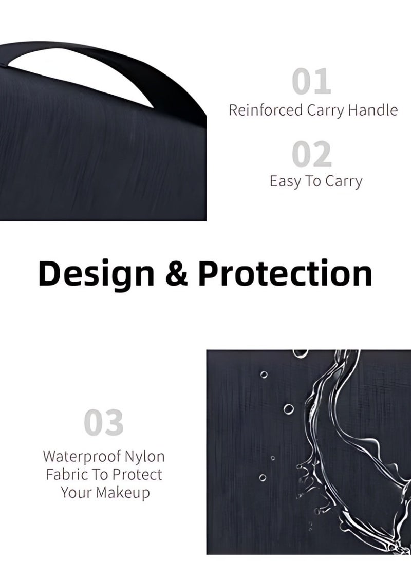 XiaoGiqi حقيبة مستحضرات التجميل للسفر المعلقة للرجال والنساء، حقيبة صحية، مقاومة للماء ومنظمة متعددة الوظائف للمستحضرات/الحلاقة/العناية/التجميل/المستحضرات - Image 4